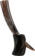 Real Ox Horn Drinking Horn with Stand Handmade Viking Style Ale Beer Wine Goblet Chalice Mead Medieval Burlap Tumbler Beaker Vessels (14 Inches, Auger Midnight)